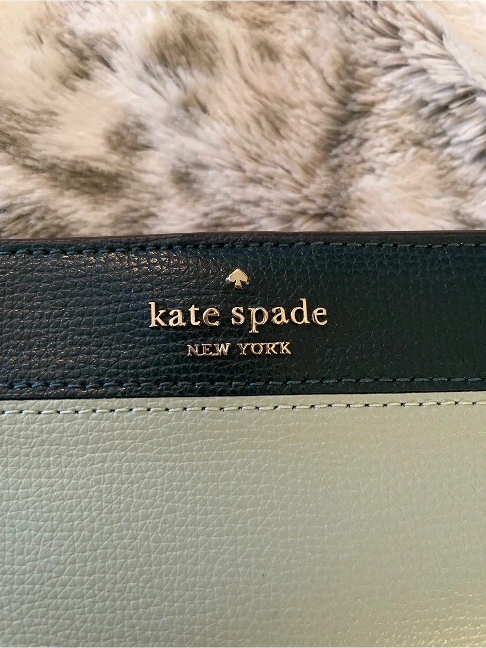 NEW! ♠️Kate Spade♠️ Dark and Mint Green Leather Continental Wallet